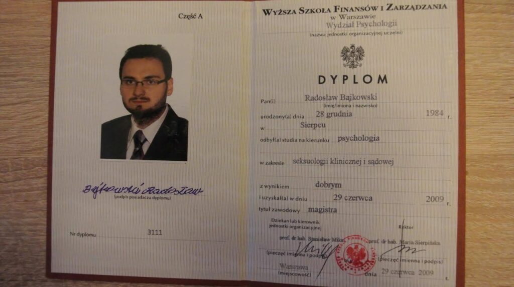Radosław Bajkowski - dyplom
