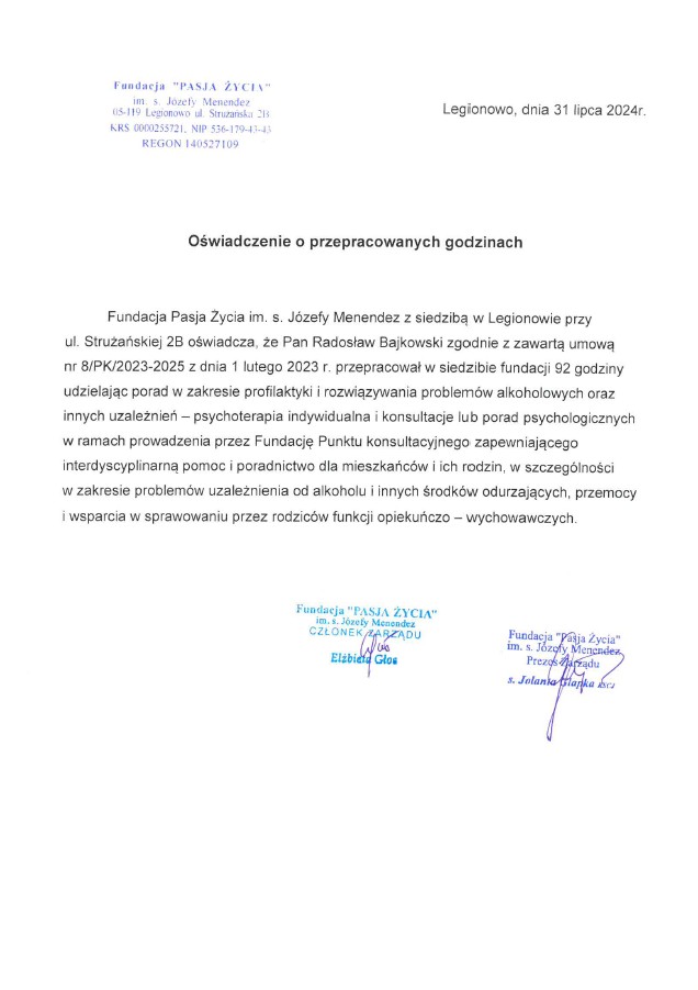Radoslaw Bajkowski zaswiadczenie2 RB