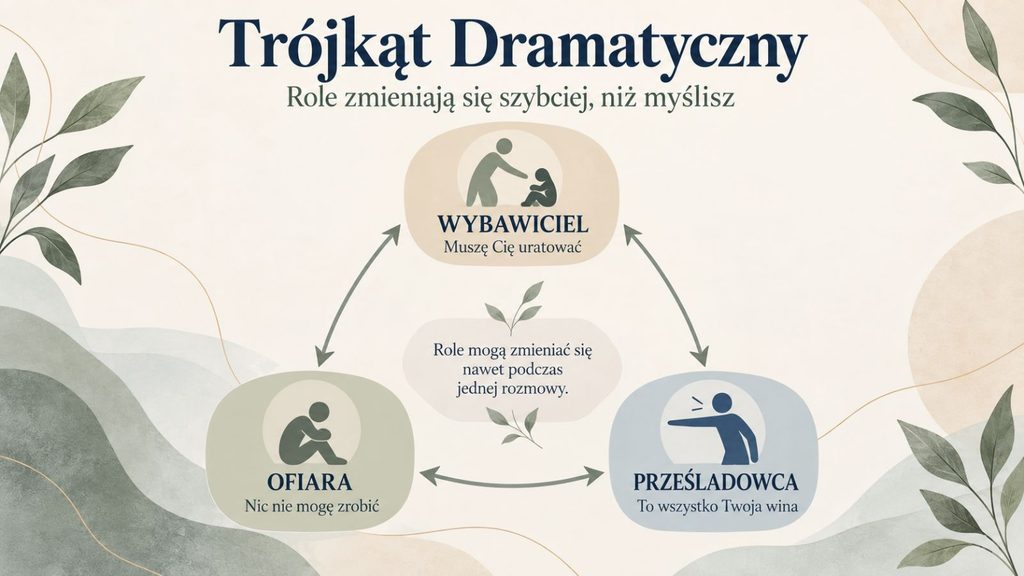 Trójkąt Dramatyczny — role zmieniają się szybciej, niż myślisz